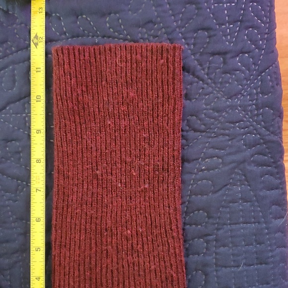 Moda International Cocoon Zip Up Hooded Sweater Burgundy size M - Picture 11 of 11